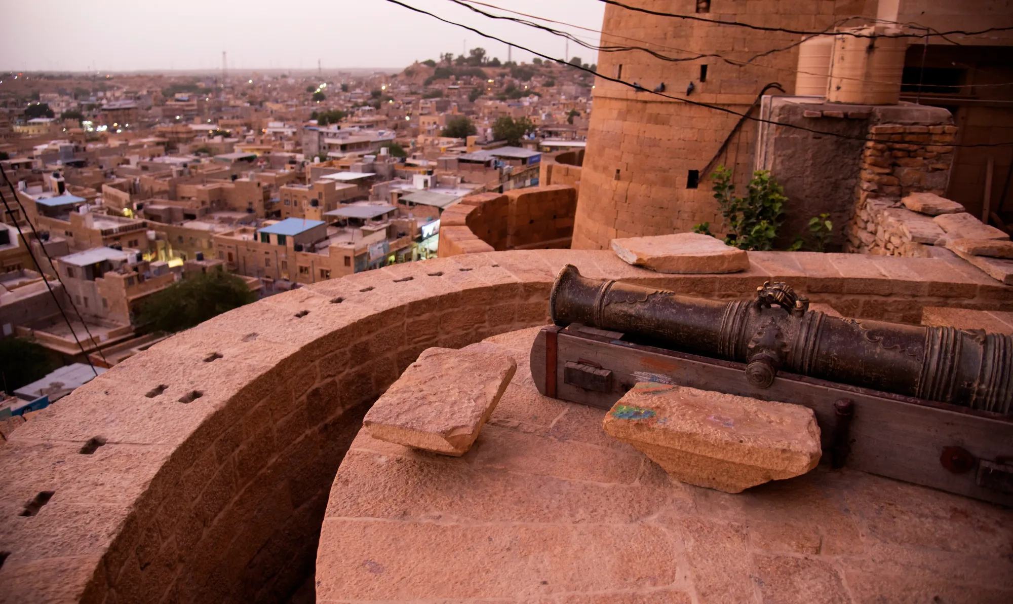 View over Jaisalmer city from the fort ramparts